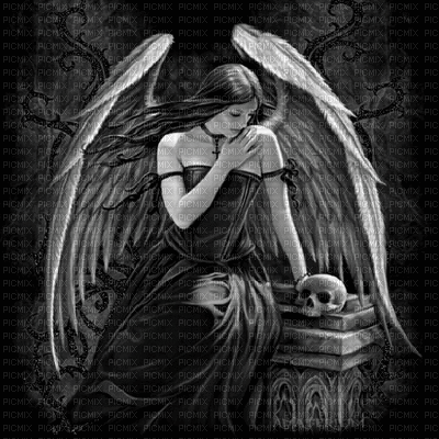 Gif animé gothique ange